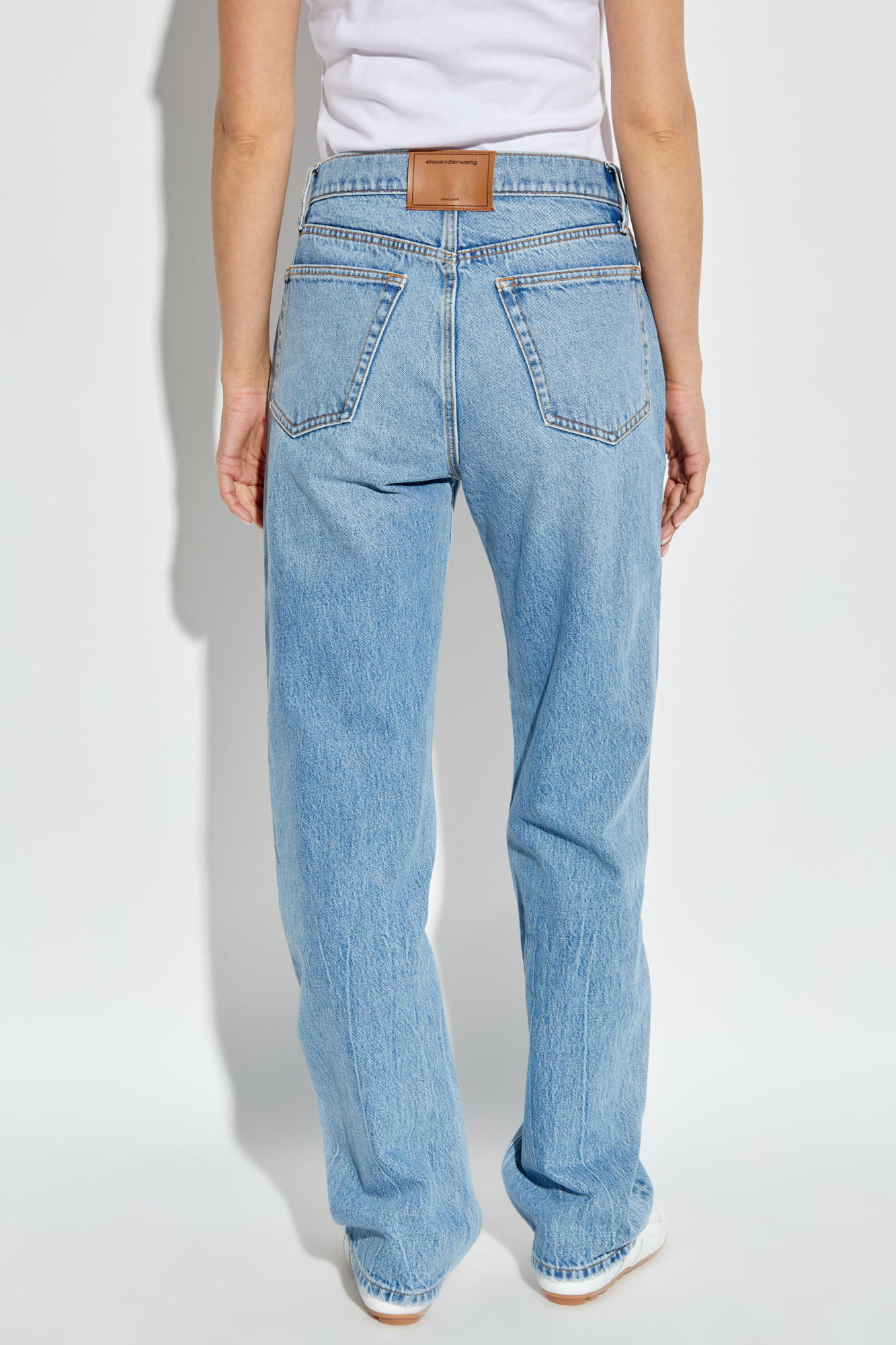【HI FI FNK】Fonte Vintage Half Denim Niebieski Jeansy z efektem `vintage Alexander Wang - Vitkac